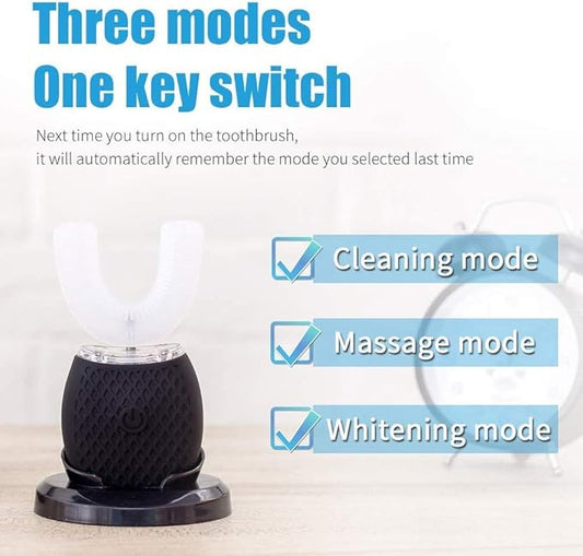Ultrasonic Automatic U-Shaped Toothbrush – Hands-Free 360° Cleaning