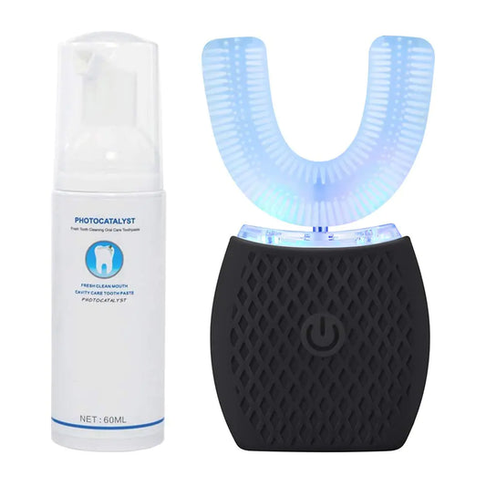 Ultrasonic Automatic U-Shaped Toothbrush – Hands-Free 360° Cleaning
